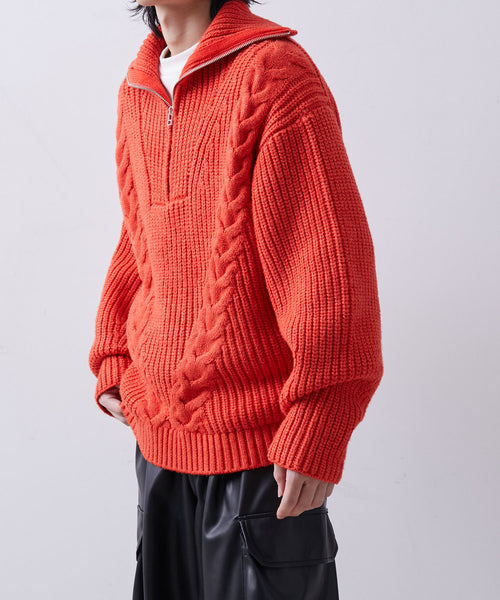 orucan4545超高級品　Edit\u0026Co セーター　ジップ　Sweater ニット　ウール　毛