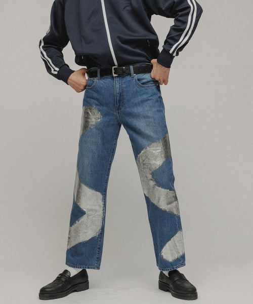 M TO R / ［PANTS］【M STANDARD DENIM】LOW STREIGHT FOIL PAINT