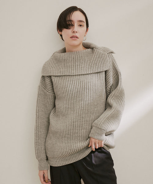 SALON adam et ropé / 【OLDDERBY KNITWEAR】セーラーカラーリブニット 