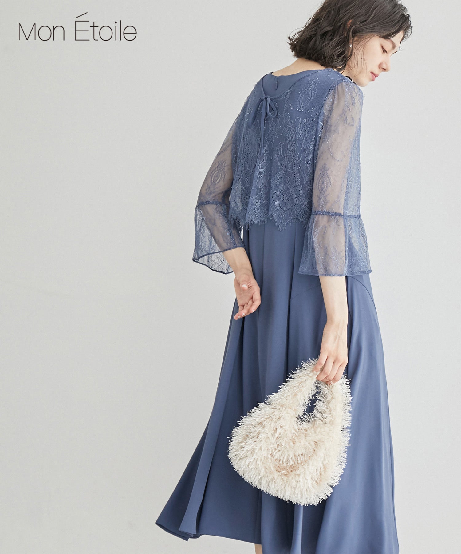 38購入価格ROPÉ PICNIC 【Mon E’toile】結婚式　レースタックDRESS