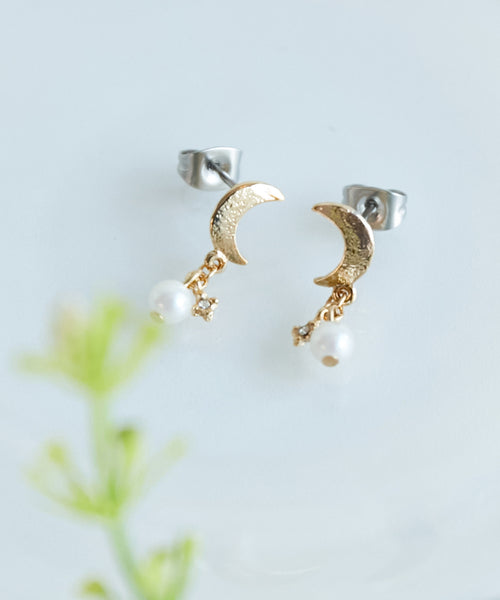 ROPÉ PICNIC / ムーン×パールピアス (アクセサリー / ピアス（両耳用 