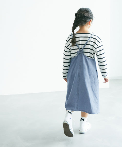 ROPÉ PICNIC KIDS / 【KIDS】バックリボンデニムジャンパースカート