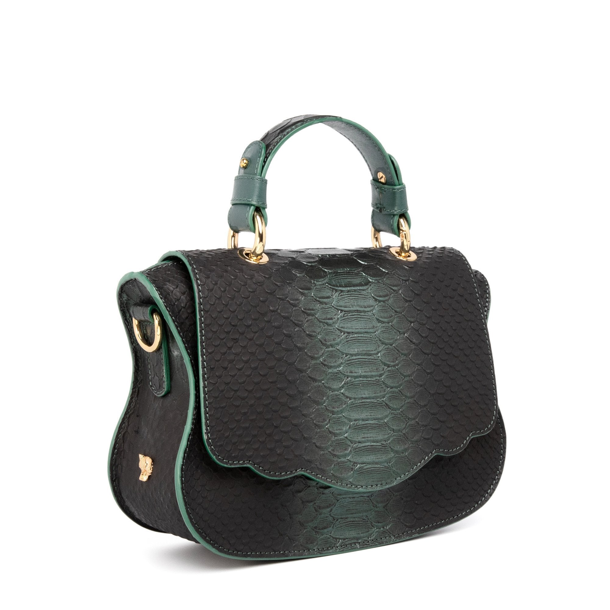Audrey Couture: Designer Crossbody Bag in Green Snakeskin – THE WILD ...