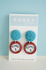 thing 1 and thing 2 earrings