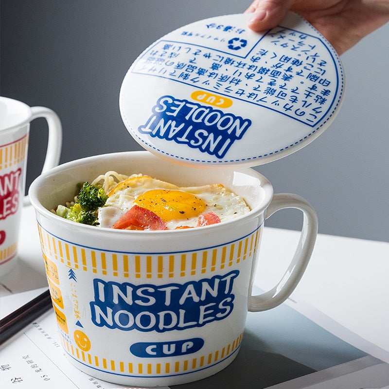 instant noodle ceramic bowl