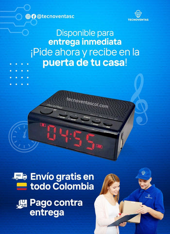 Radio Reloj Despertador Kolke Bluetooth Fm Usb Batería Loi