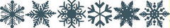 Snowflake clings / snowflake window decals from Window Flakes.