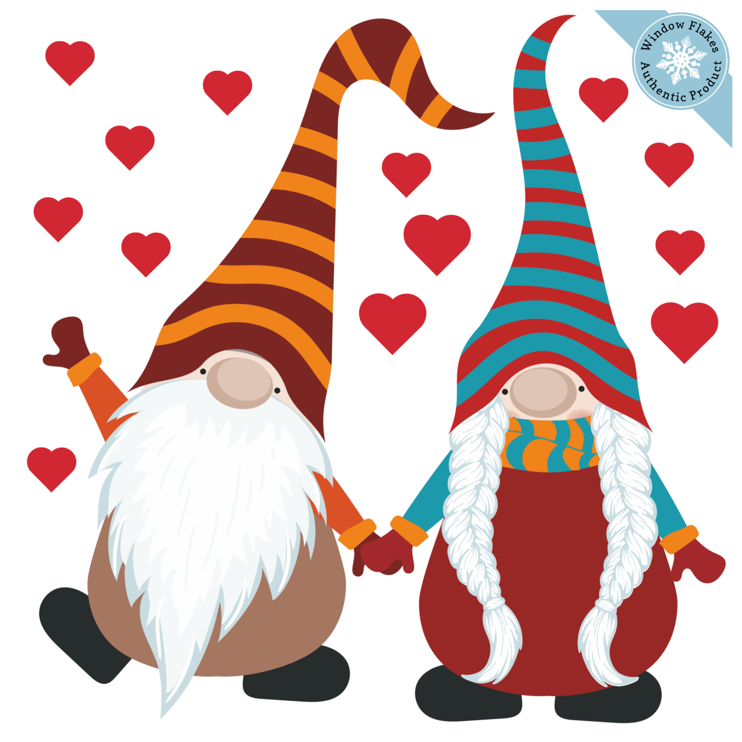 Download Valentine Gnome Window Cling Decorations :: Small & Medium ...