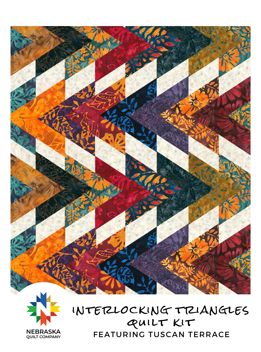 Interlocking Triangles Quilt Kit with Tuscan Terrace
