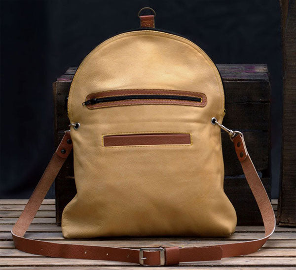 Convertible Leather College Bag