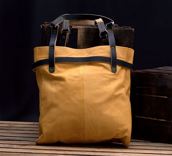 Large Leather Travel Tote
