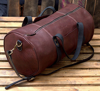 Men's Leather Overnight Travel Bag