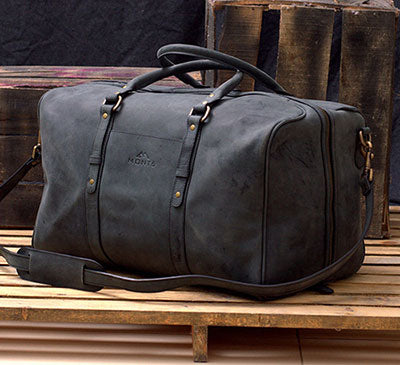 Wide Mouth Leather Duffle Bag