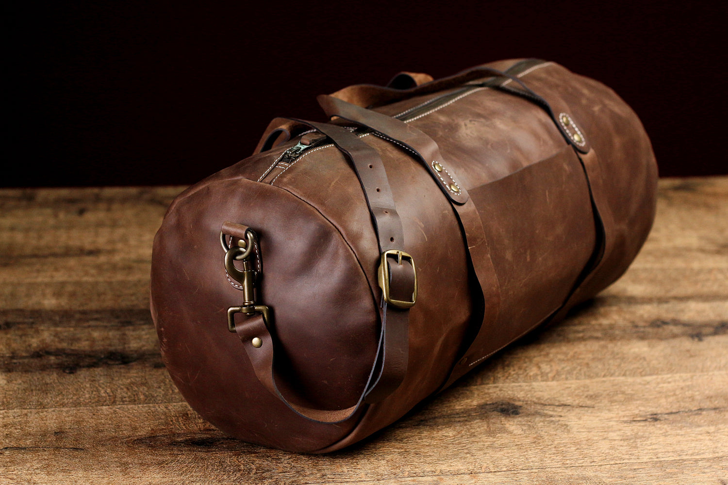 Vintage Duffle Bag | Men's Leather Weekender – MONT5