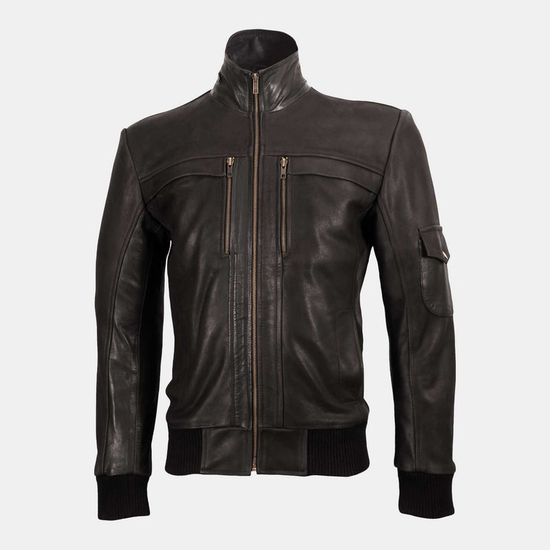 Vintage Leather Bomber Jacket | 80s Leather Jacket | MONT5