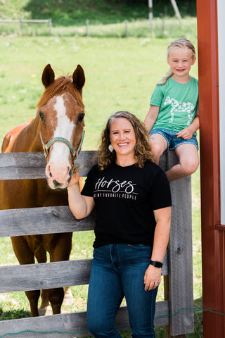 Abby wearing a graphic tee