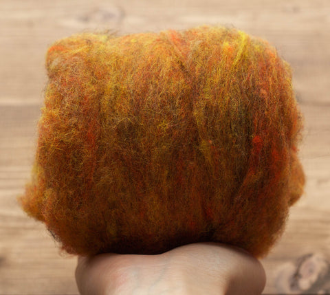 amber colored wool batting