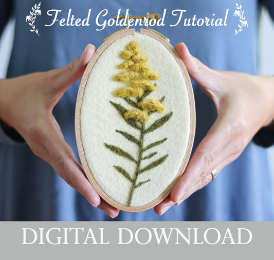 Goldenrod Wall Hanging - Needle Felting Kit - Beginner – Grey Fox Felting