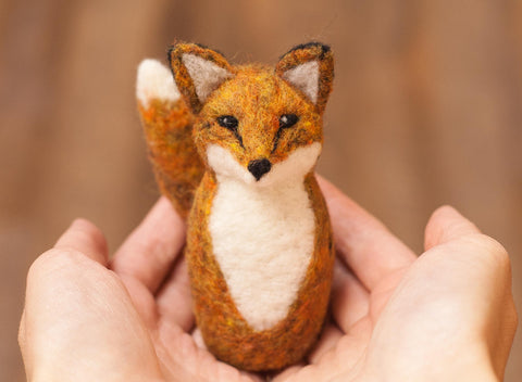 needle felted red fox