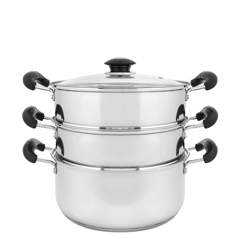3 Tier Steamer Pot Stainless Steel Steaming Pot For Gas - Temu