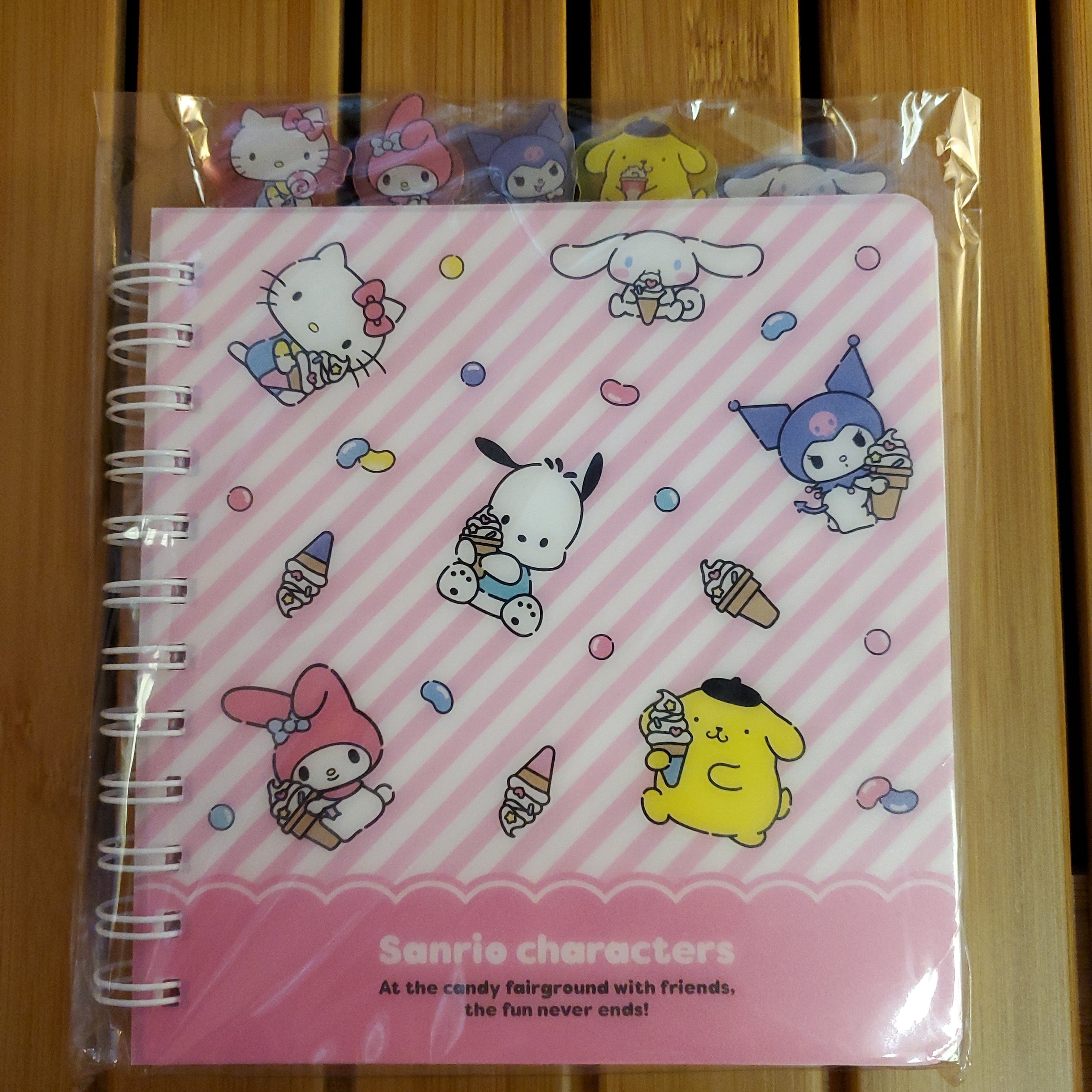Spiral Bound Productivity Notebook Bundle - Hello Kitty 80 Lined Pages,  200+ Stickers and 4pk Crayons - Great for School and Travel - Cover Varies