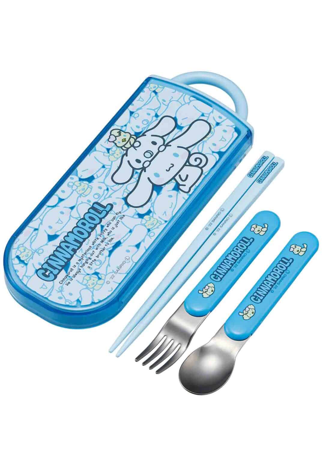 Kuromi Kids Lunch Trio Cutlery Fork Spoon Chopsticks Sanrio Japan 2023 –