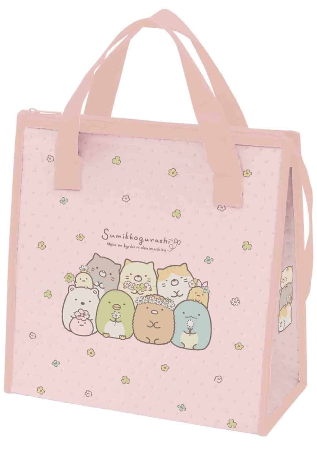 Skater Sumikkogurashi 2 Tier Round Bento Lunch Box with Folk (17oz) -  Authentic Japanese Design - Microwave Safe - Pink