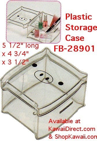 
            
                Load image into Gallery viewer, San-X Monokuro Boo Plastic Storage Case: Clear
            
        