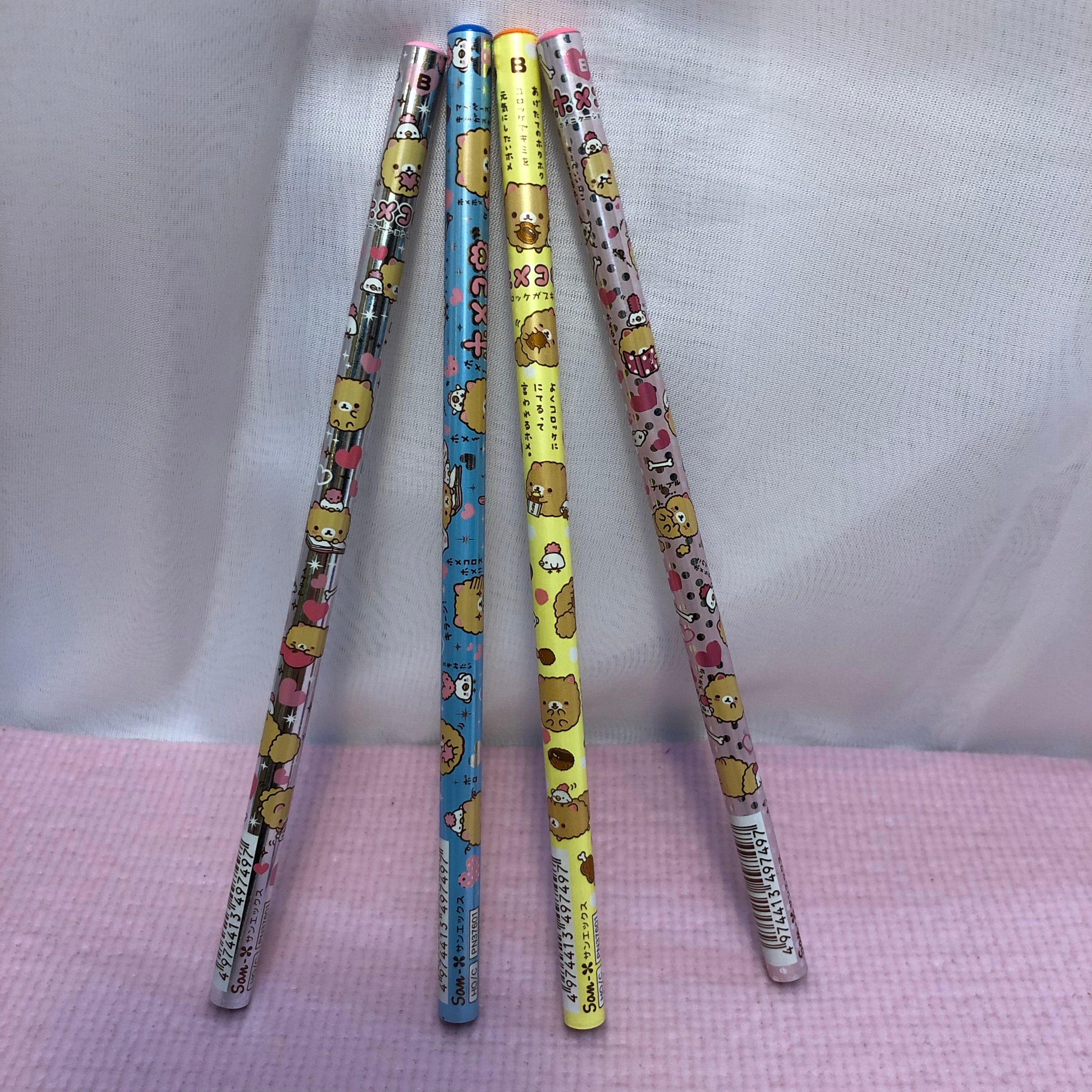 San-X Tarepanda 2B Lead Pencils 15th Anniversary: Complete 4-Piece Set (2014)