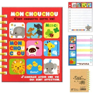 
            
                Load image into Gallery viewer, Q-Lia Mon Chouchou Elephant &amp;amp; Friends Hard Cover Pocket Spiral Notebook
            
        
