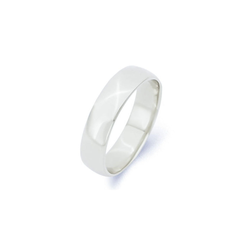 White Gold 7mm Comfort Fit Wedding Band Ring