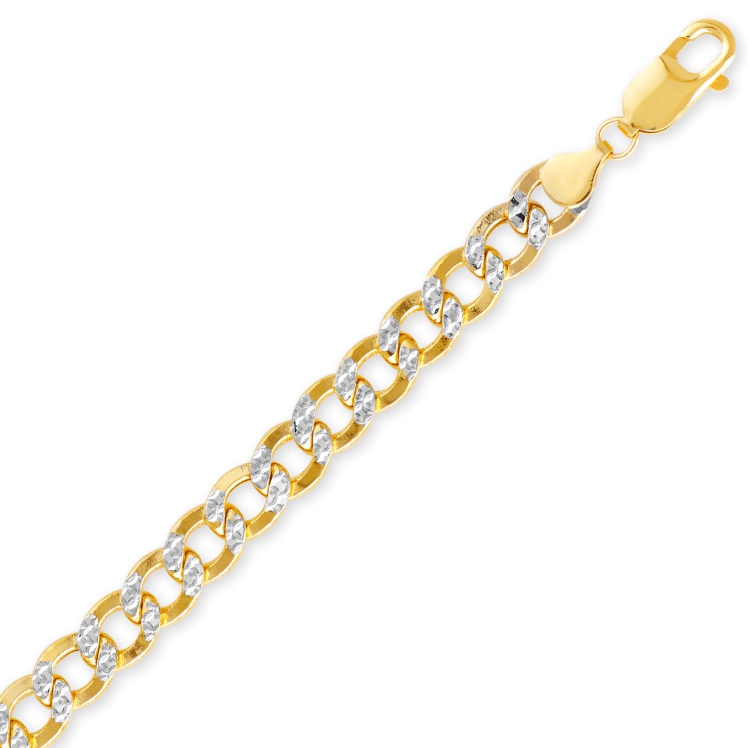 White Pave Hollow Cuban Chain