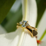 The Purity Beauty Ring, Baguette Aquamarine