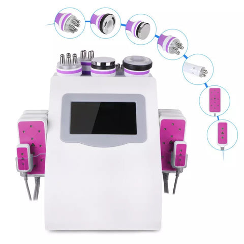 6 in 1 Unoisetion Cavitation Machine with Handles and Laser Pads