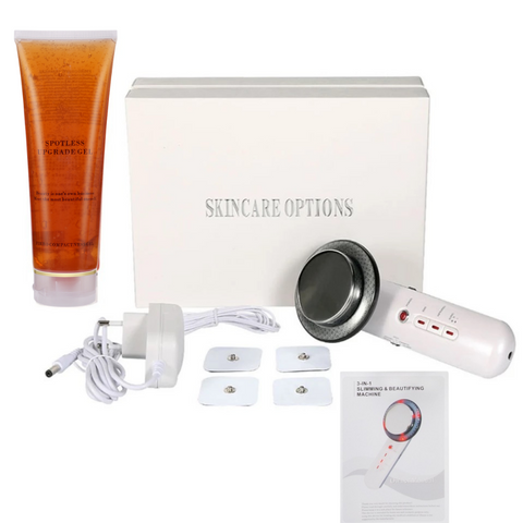 Ultrasonic Cavitation Machine and Conductive Gel for Body Slimming, Instructions, Power Cord