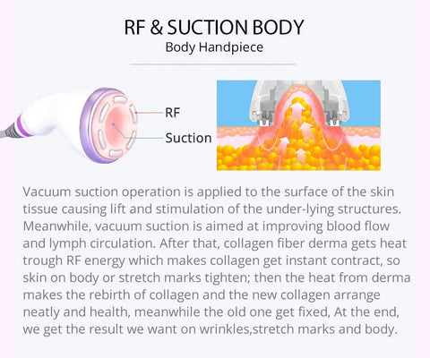 RF Suction Handle of 30k Cavitation Machine