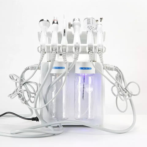 Back View of Professional Hydrafacial Hydro Dermabrasion Machine with Liquid Bottles