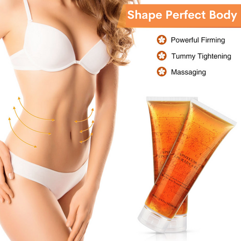Shape Perfect Body, Tube of Body Slimming Gel, Slender Woman’s Body in White Bikini Set