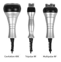 Cabezal de cavitación de 40k, Cabezal de RF multipolar, Cabezal de RF tripolar