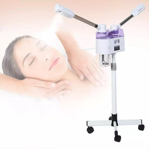 Professional hot and cold facial Steamer, facial steam is applied to woman’s face