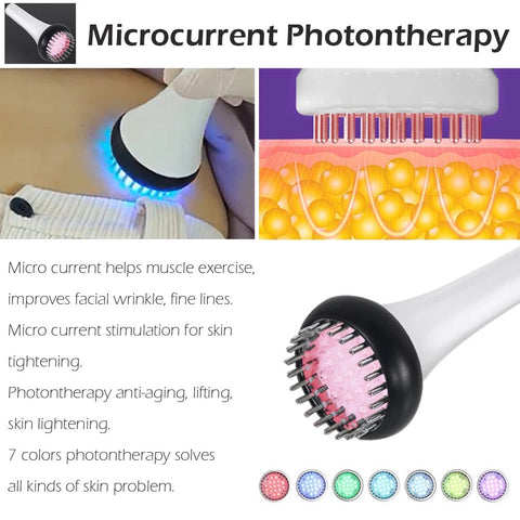 Microcurrent Photon Therapy Treatment, Probe is Applied to Skin