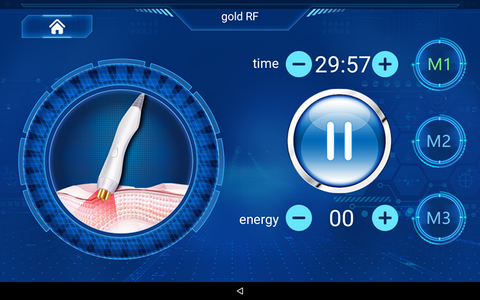 Touch Screen of Smart Ice Blue Hydra Facial Machine