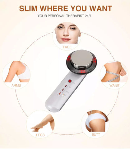 Slim where you want, 3 in 1 Ultrasonic Cavitation Machine is your Personal Therapist 24/7