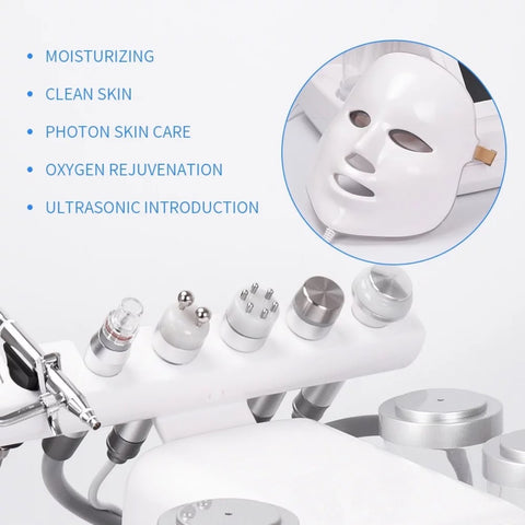 Benefits of Hydrafacial Facial Machine with 6 Handles and LED Light Mask