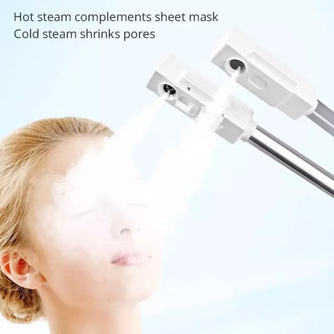 Professional steamer machine, steaming of beautiful face