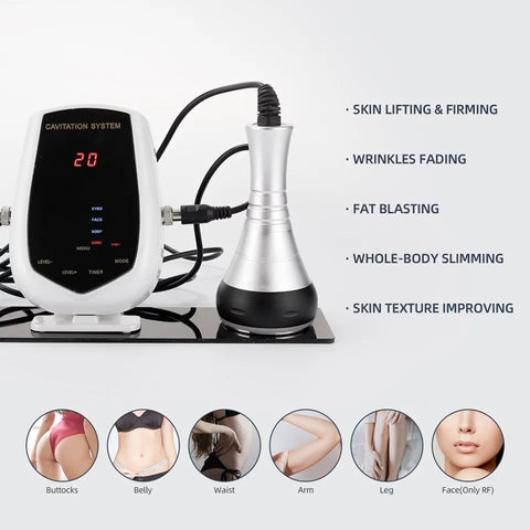 40 KHz Cavitation Machine Treatment Effects of Body and Face using Ultrasound and Radio Frequency