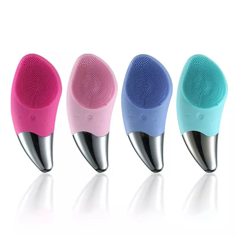 Sonic Facial Cleansing Brush in four colors- Vibrant Pink, Sky Blue, Mint Green and Girlish Pink