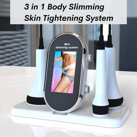 3 in 1 Body Slimming Skin Tightening Machine with Three Probes sits on a table