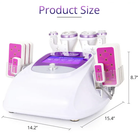 Product Size Dimensions of 30K S-Shape Cavitation Machine with 160mw Lipo Laser