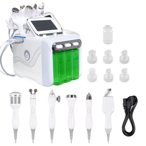 6 in 1 Hydro Dermabrasion Machine Main Unit, Six Separate Handles, Power Cord